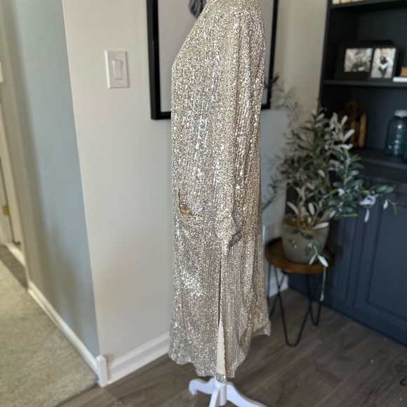 BB Dakota Show Stopper Sequin Long Cardigan Size XS, NWT - Picture 7 of 7